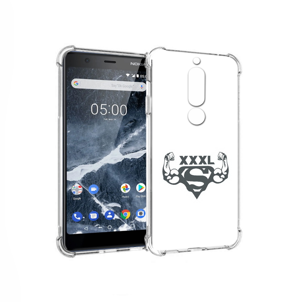

Чехол MyPads Tocco для Nokia 5.1 бодибилдинг супермен (PT114144.121.237), Прозрачный, Tocco