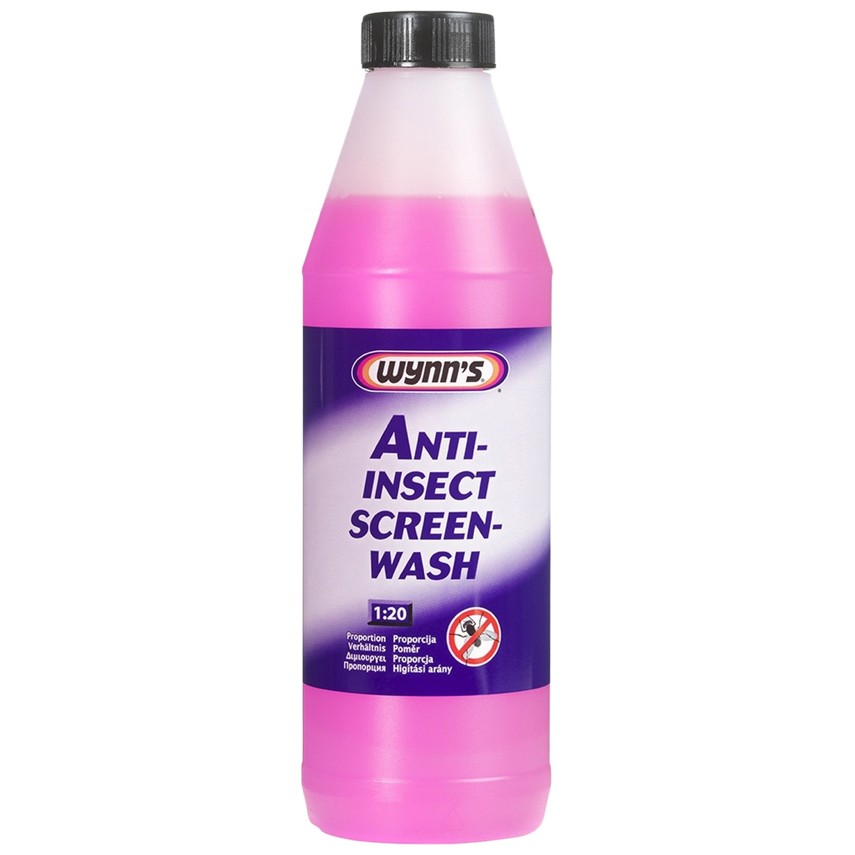 фото Жидкость стеклоомывателя летняя anti-insect screen-wash (1l) wynns