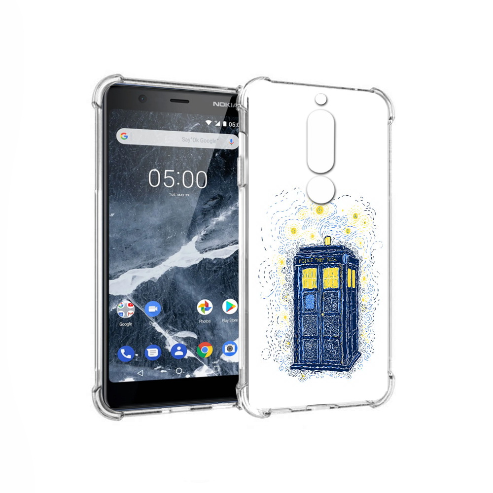 

Чехол MyPads Tocco для Nokia 5.1 будка рисунок (PT114144.121.249), Прозрачный, Tocco