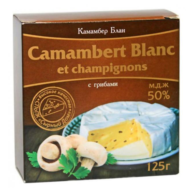 

Сыр мягкий Camambert Blanc с грибами 50% 125 г
