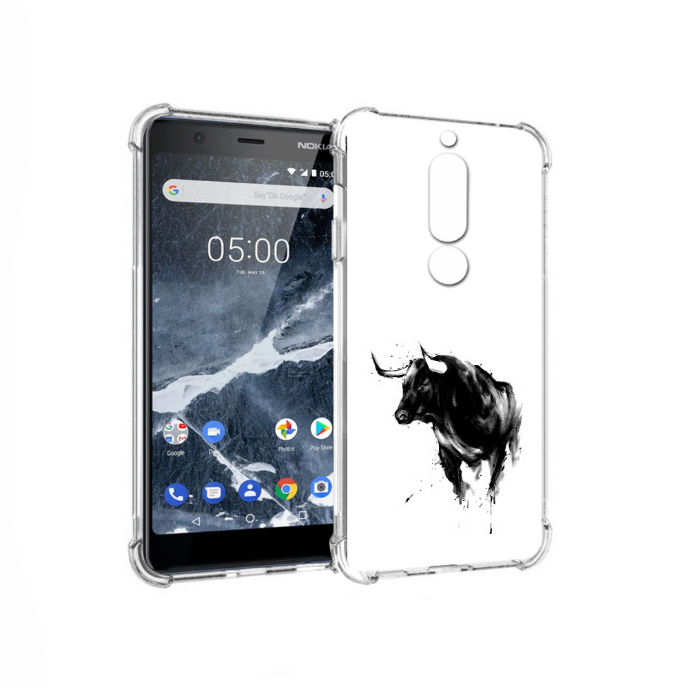 

Чехол MyPads Tocco для Nokia 5.1 бык (PT114144.121.254), Прозрачный, Tocco