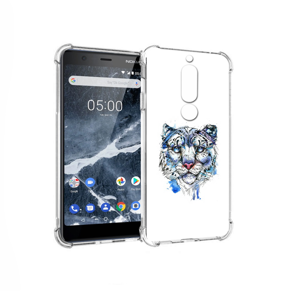 

Чехол MyPads Tocco для Nokia 5.1 водяной тигр (PT114144.121.263), Прозрачный, Tocco