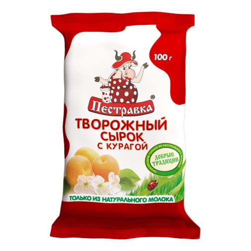

Сырок творожный Пестравка с курагой 18% БЗМЖ 100 г