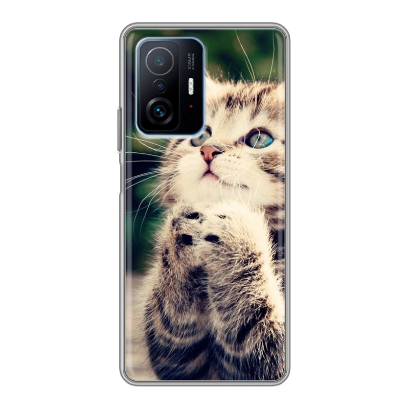 фото Дизайнерский силиконовый чехол для xiaomi 11t котята 100gadgets