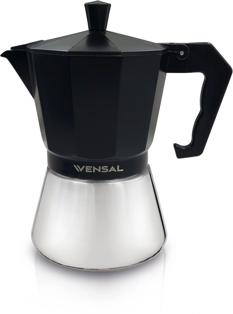 

Гейзерная кофеварка на 3 чашки VENSAL 3200VS, Серебристый;черный
