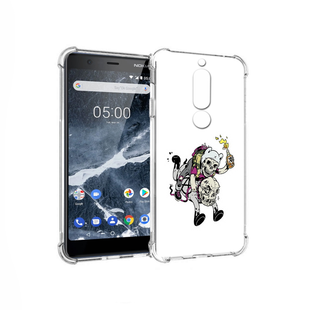 

Чехол MyPads Tocco для Nokia 5.1 время приключений скелеты (PT114144.121.277), Прозрачный, Tocco