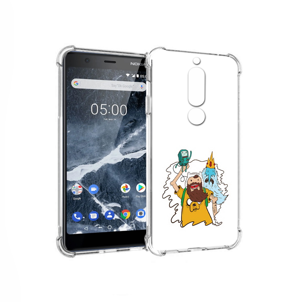 

Чехол MyPads Tocco для Nokia 5.1 время приключений старый Финн (PT114144.121.279), Прозрачный, Tocco