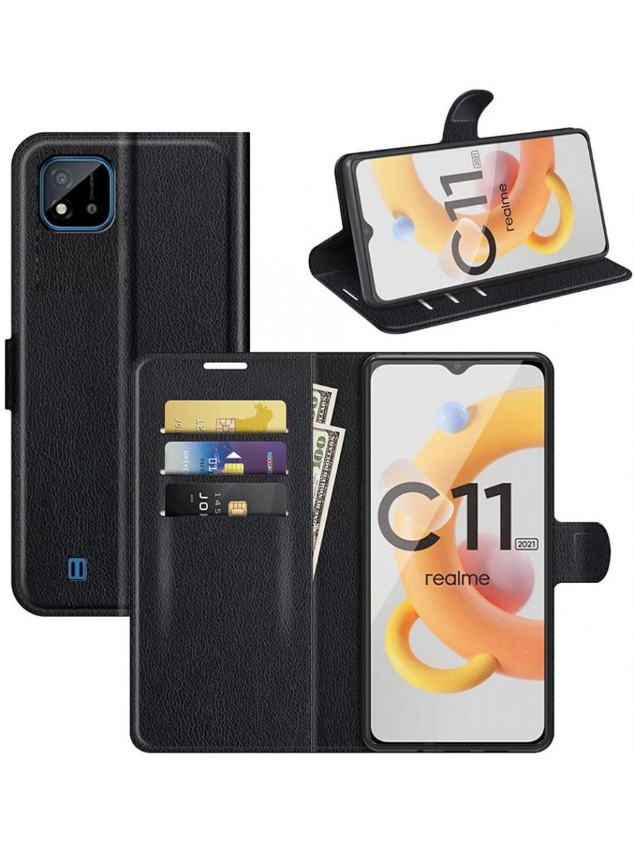 

Чехол Wallet для смартфона Realme C11 2021 черный