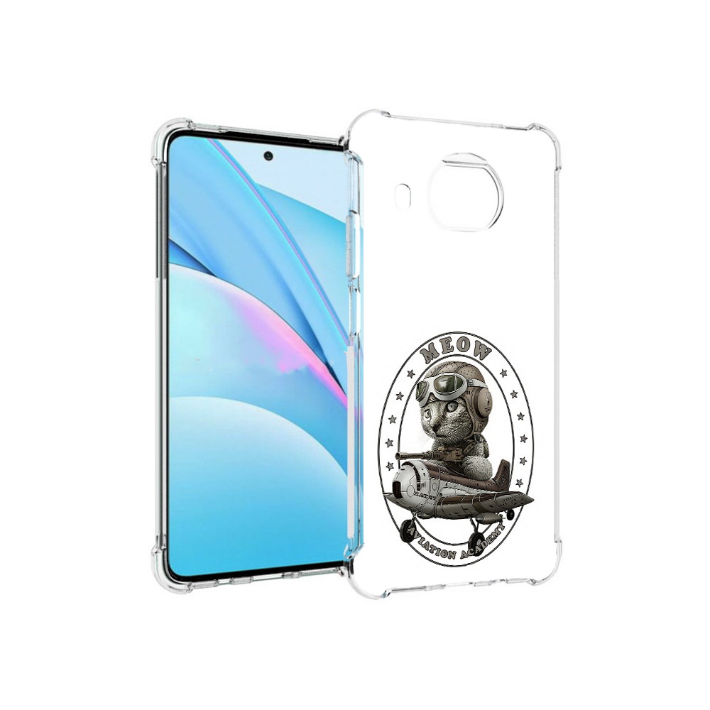 

Чехол MyPads Tocco для Xiaomi Mi 10T Lite кот в самолете (PT154732.269.395), Прозрачный, Tocco