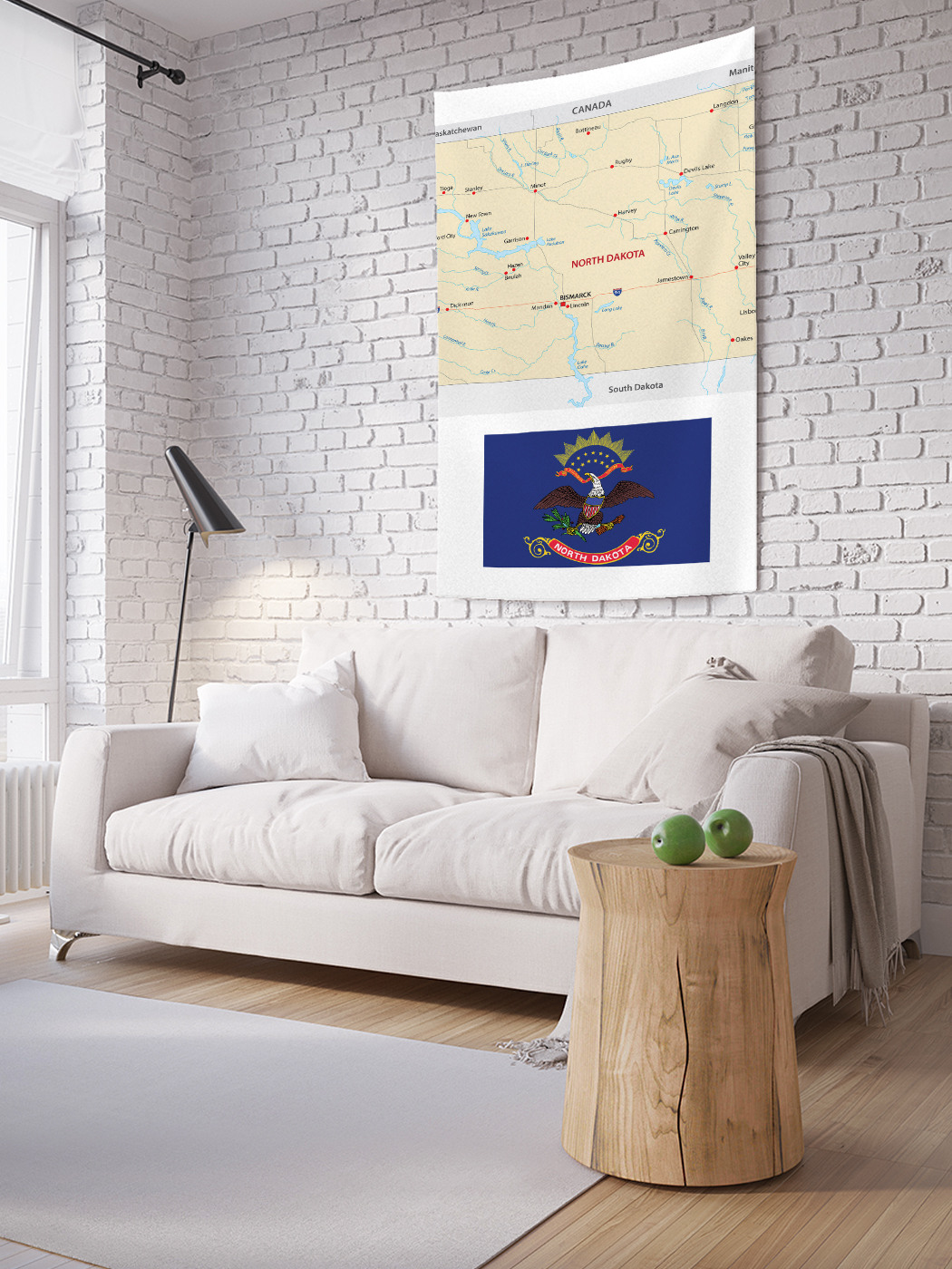 

Вертикальное фотопанно на стену JoyArty Карта Штат Небраска 150x200 см, Карта Штат Небраска