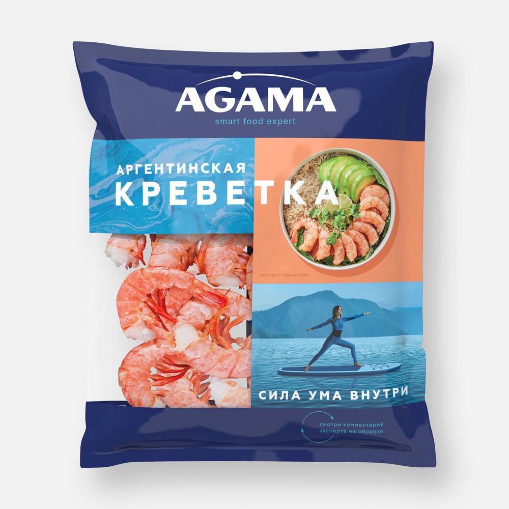 Креветки Agama аргентинские, без головы, свежемороженые, 450 г