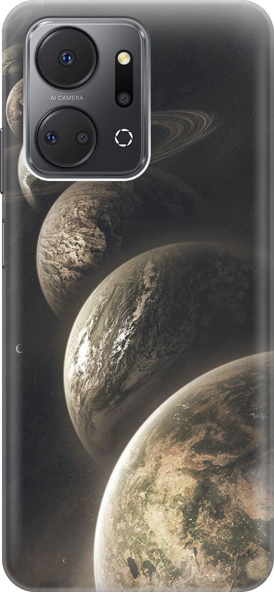 Силиконовый чехол на Honor X7a с принтом 