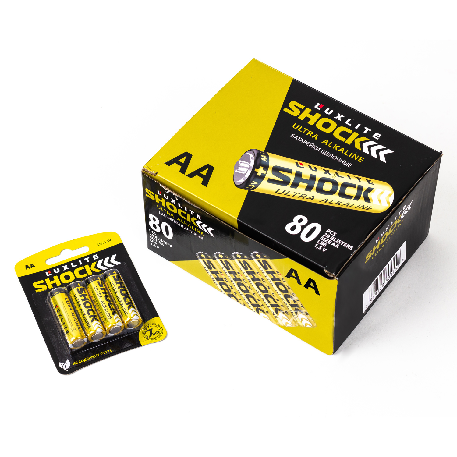 

Батарейки Luxlite Shock АА (Gold) 80 шт.