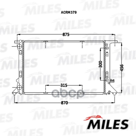 

Радиатор Miles Acrm379 Vag A4 1.8/2.0/2.0d 08- Miles арт. ACRM379