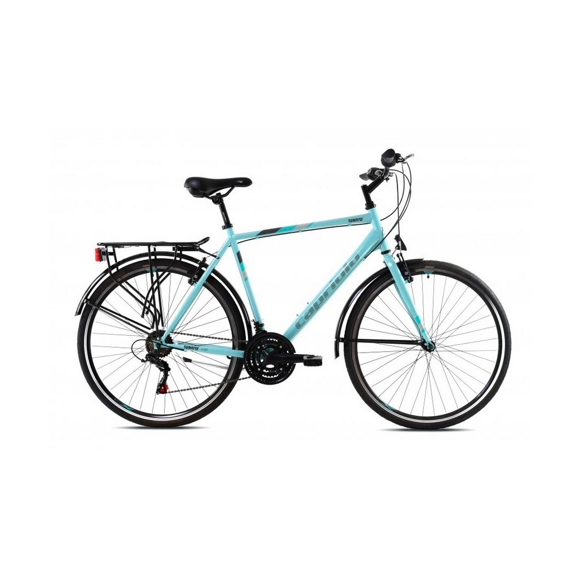Велосипед CAPRIOLO TOURING SUNRISE MAN 28'' (3 X 6), STEEL 20'' (серый - бирюзовый)