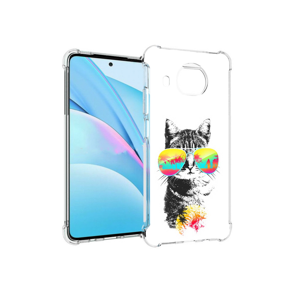

Чехол MyPads Tocco для Xiaomi Mi 10T Lite крутой кот (PT154732.269.425), Прозрачный, Tocco