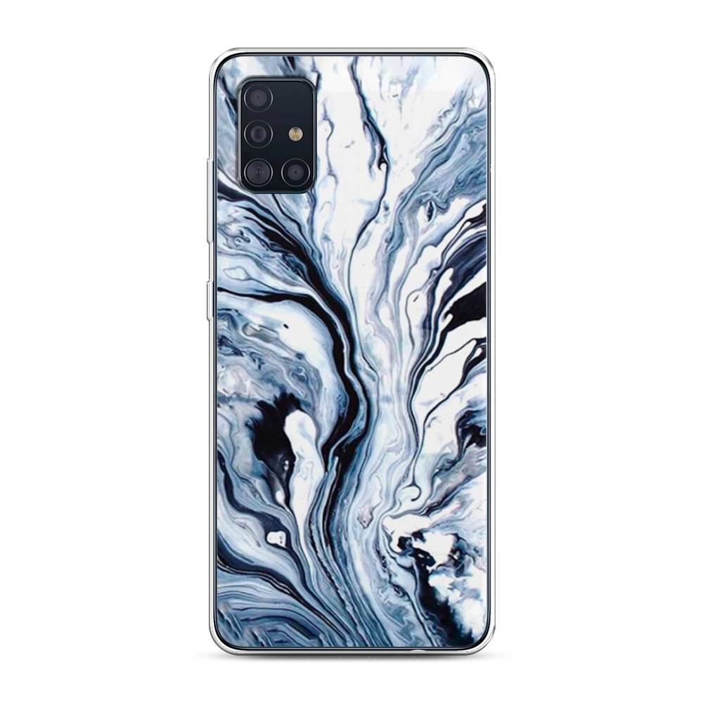 

Чехол Awog на Samsung Galaxy A51 "Голубой минерал мрамор", Разноцветный, 28950-3