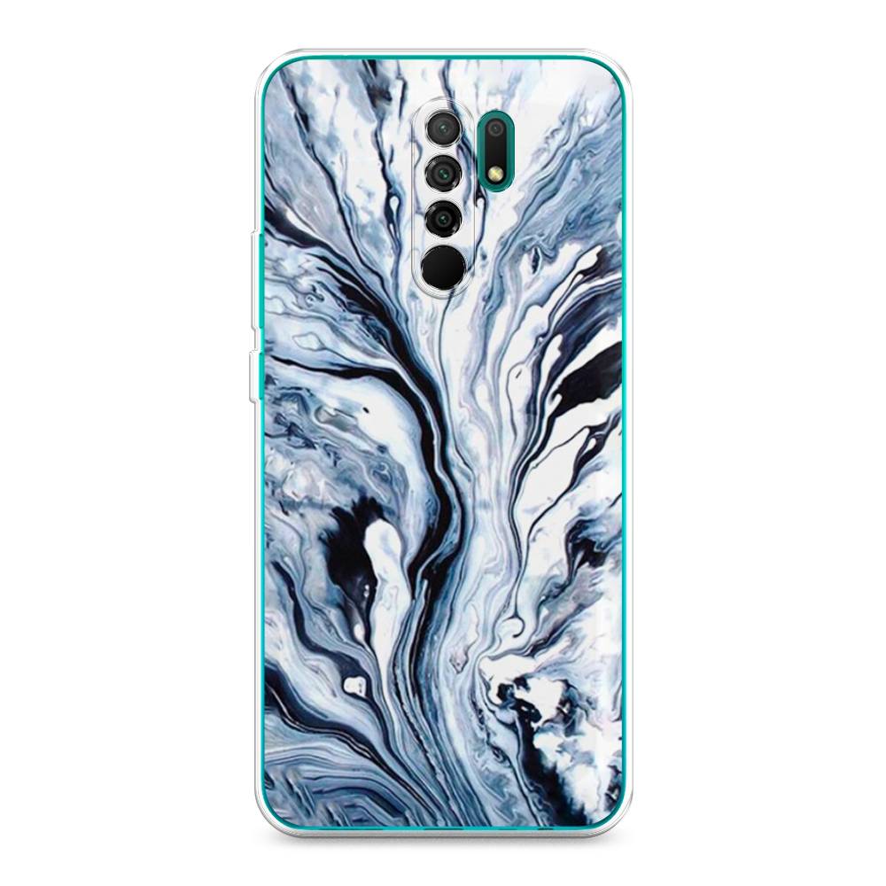 

Чехол Awog на Xiaomi Redmi 9 "Голубой минерал мрамор", Разноцветный, 38350-3