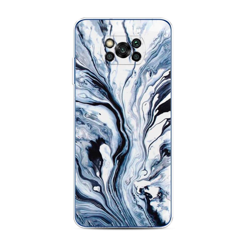 

Чехол Awog на Poco X3 NFC "Голубой минерал мрамор", Разноцветный, 39250-3