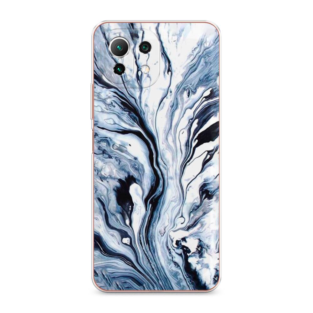 

Чехол Awog на Xiaomi Mi 11 Lite "Голубой минерал мрамор", Разноцветный, 310250-3