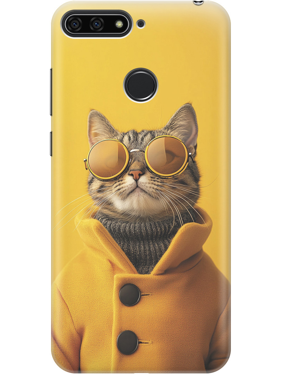 

Силиконовый чехол на Honor 7C Pro / Huawei Y7 Prime (2018) / Nova 2 Lite с принтом 829528, Прозрачный;желтый;черный, 718524512