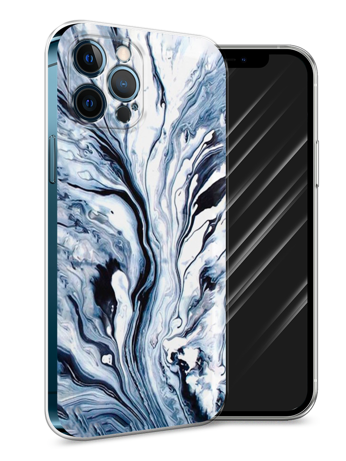 

Чехол Awog на Apple iPhone 12 Pro Max / Айфон 12 Pro Max "Голубой минерал мрамор", Разноцветный, 12750-3