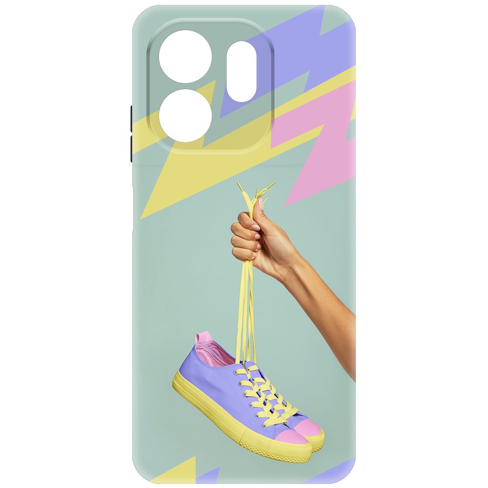 

Чехол-накладка Krutoff Soft Case Кроссовки женские Цветные для INFINIX Smart 9 черный