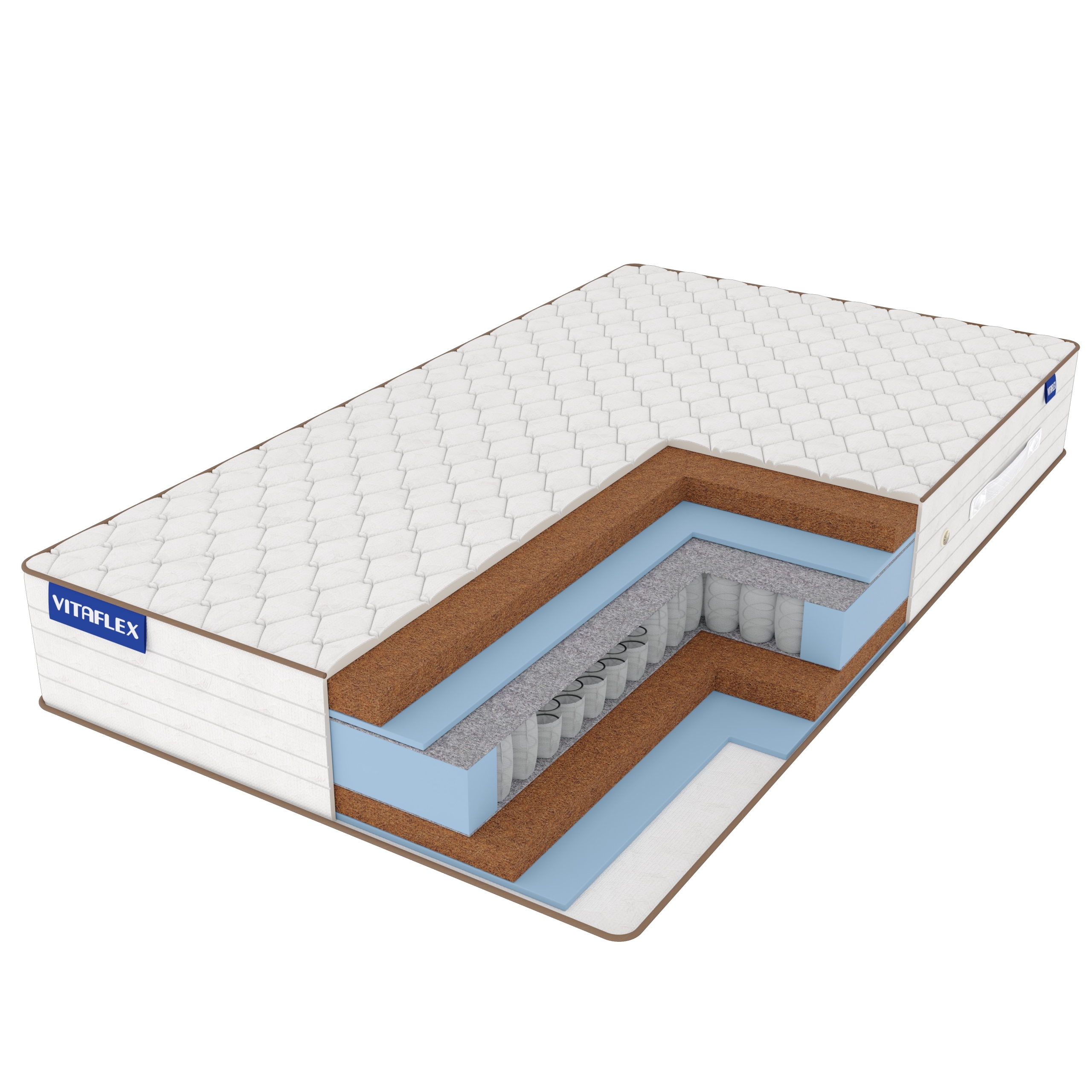 

Матрас Vitaflex Elite Hard Lowly S500 130х170, Белый, Hard Lowly S500