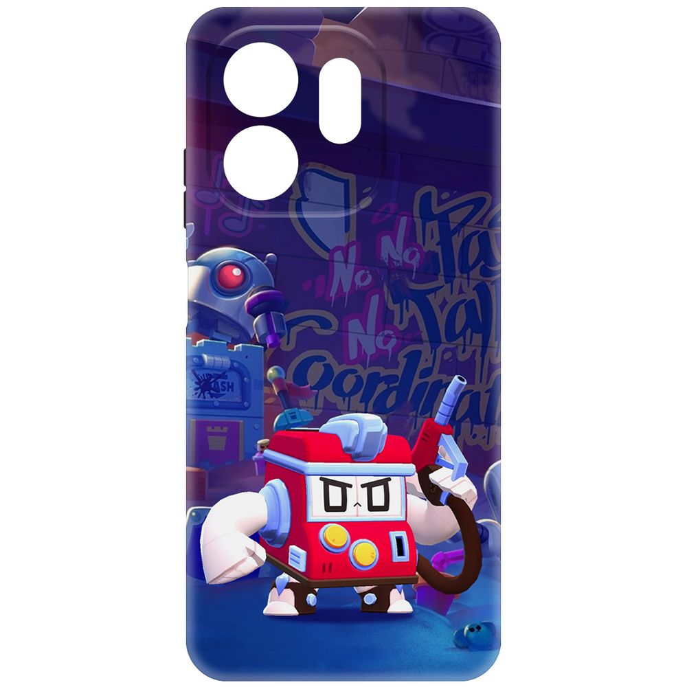

Чехол-накладка Krutoff Soft Case Brawl Stars - V8-БИТ для INFINIX Smart 9 черный