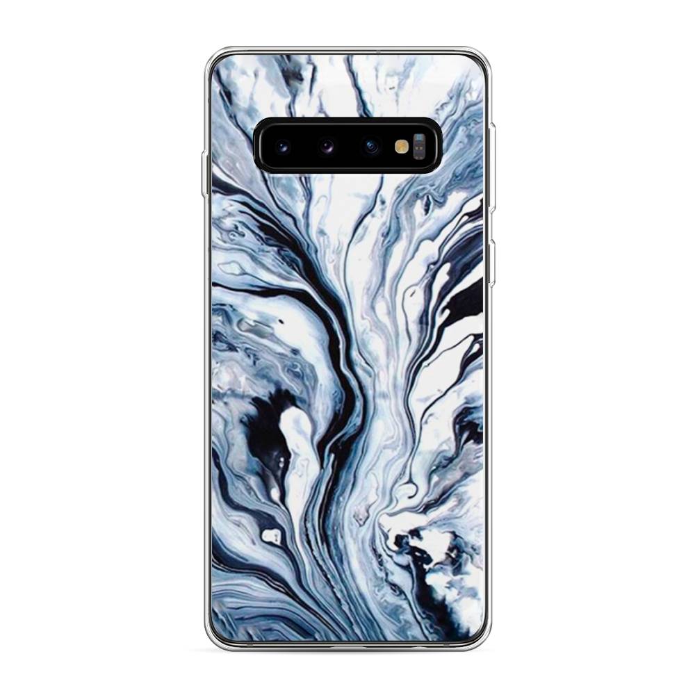 

Чехол Awog на Samsung Galaxy S10 "Голубой минерал мрамор", Разноцветный, 27050-3
