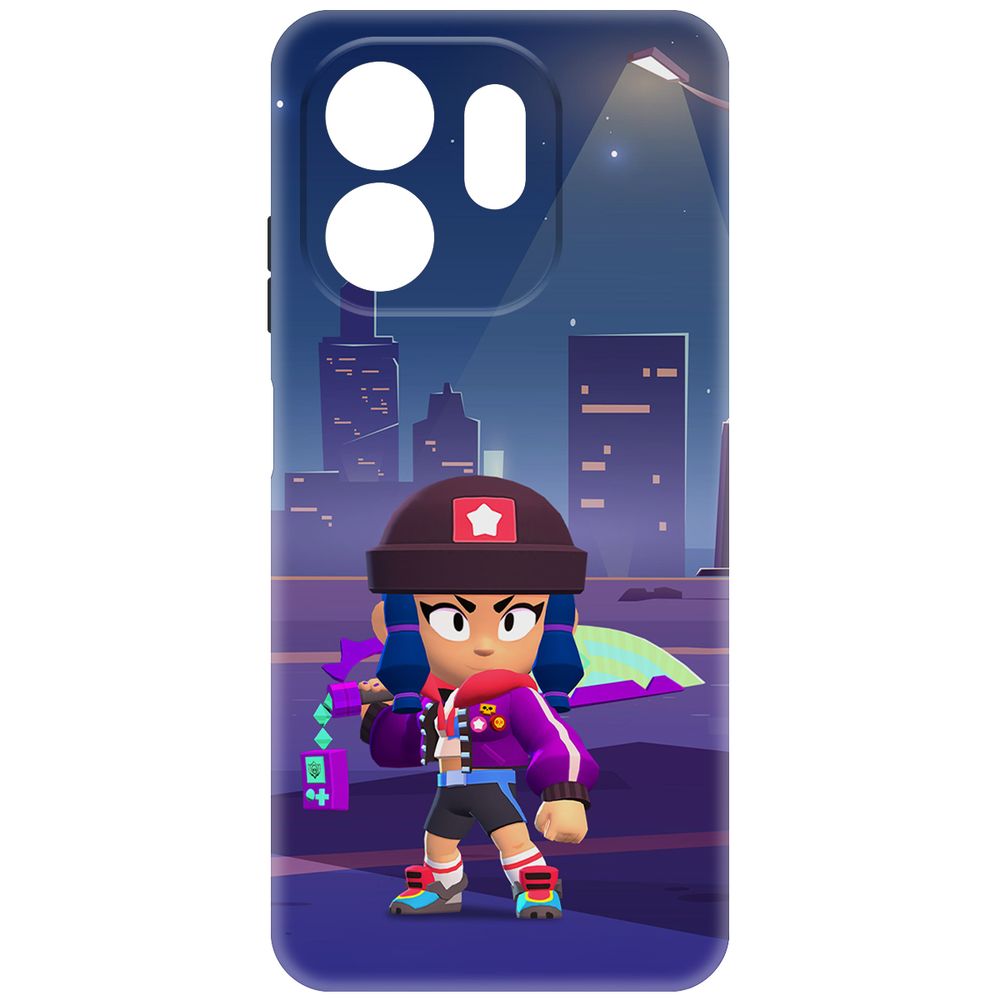 

Чехол-накладка Krutoff Soft Case Brawl Stars - Героиня Биби для INFINIX Smart 9 черный