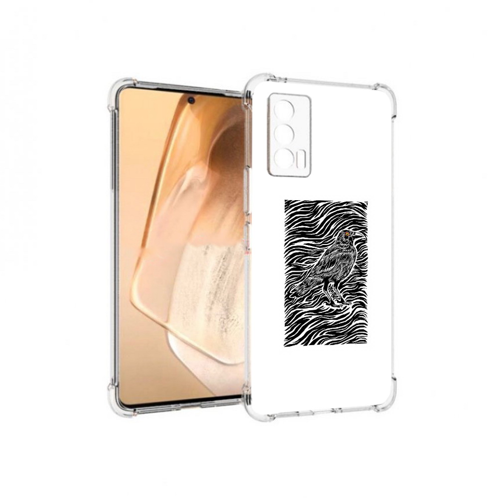 

Чехол MyPads Tocco для Vivo iQOO Neo 5 ворон в абстракции (PT226960.398.272), Прозрачный, Tocco
