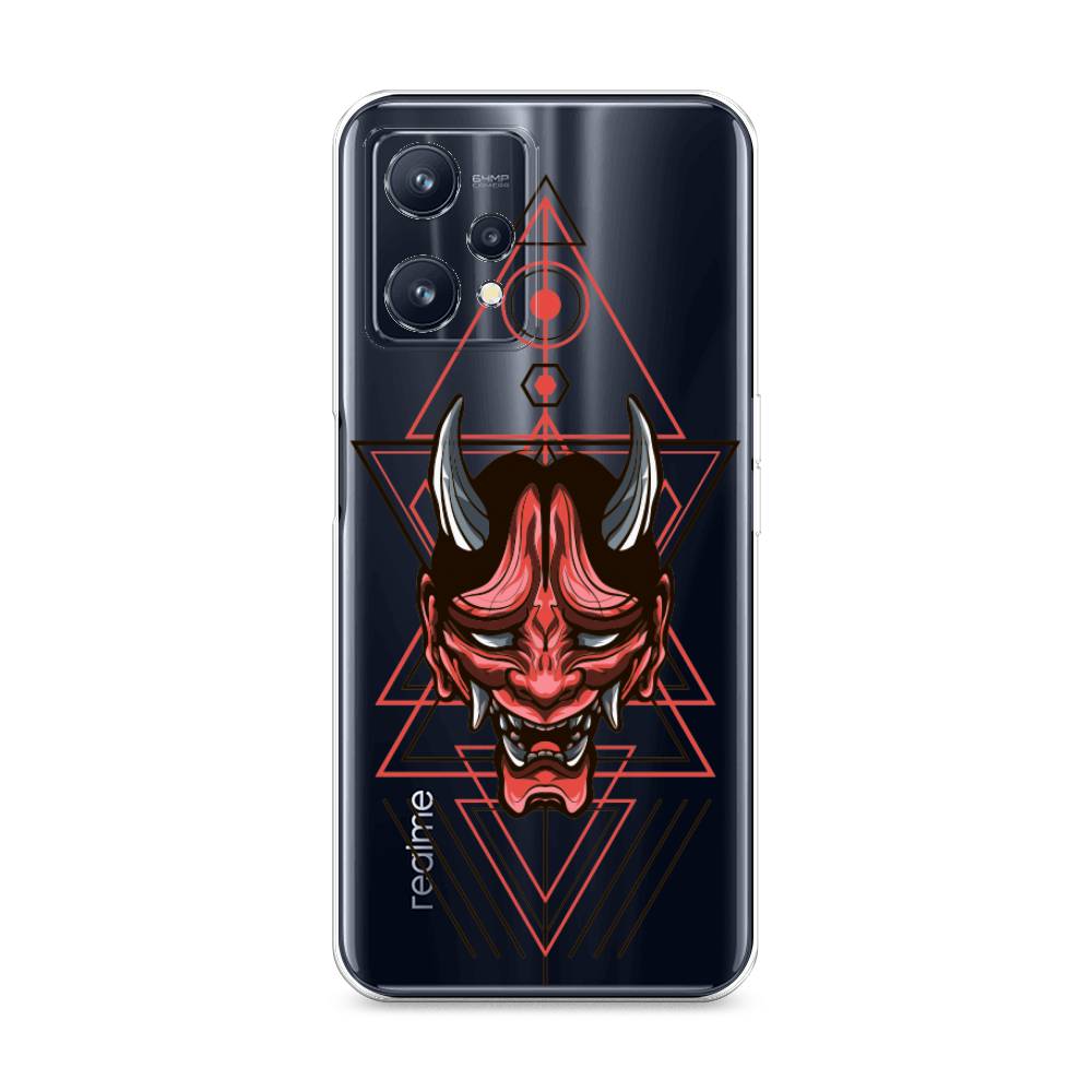 

Чехол на Realme 9 "Hanya Oni mask", Серый;красный;черный, 258750-4