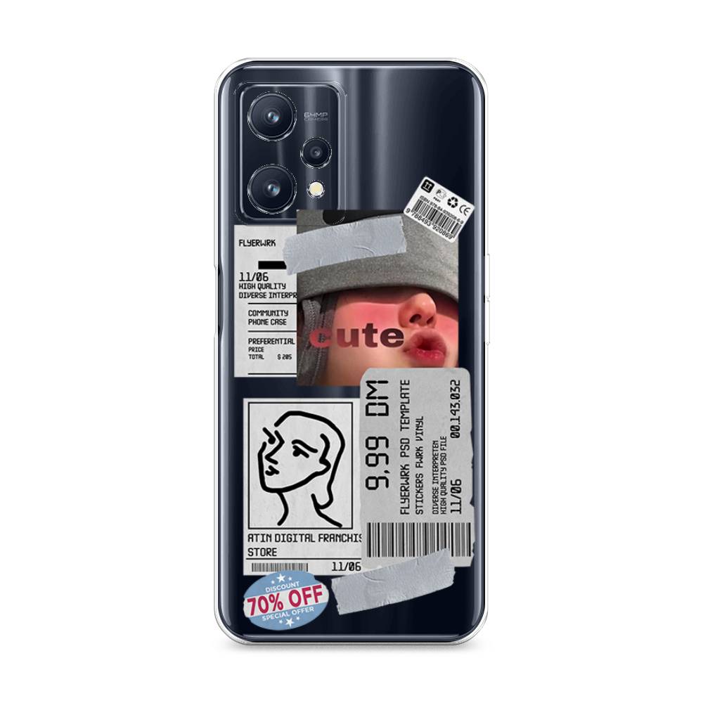 

Чехол на Realme 9 "Cute girl collage", Розовый;серый;голубой, 258750-6
