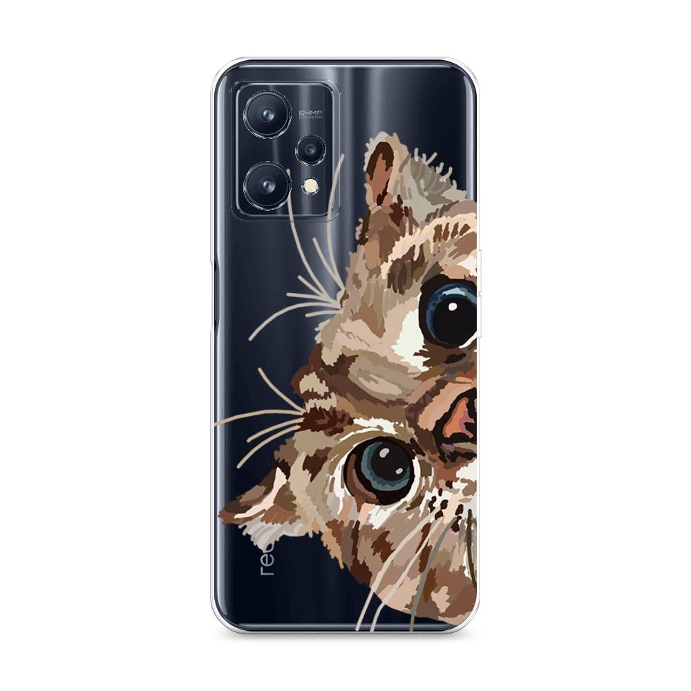 

Чехол на Realme 9 "Любопытный кот", Коричневый;синий;черный, 258750-1
