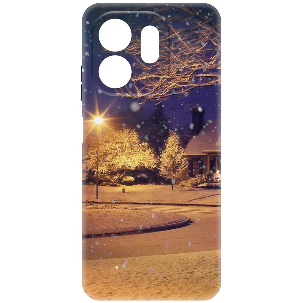 

Чехол-накладка Krutoff Soft Case Зимняя сказка для INFINIX Smart 9 черный