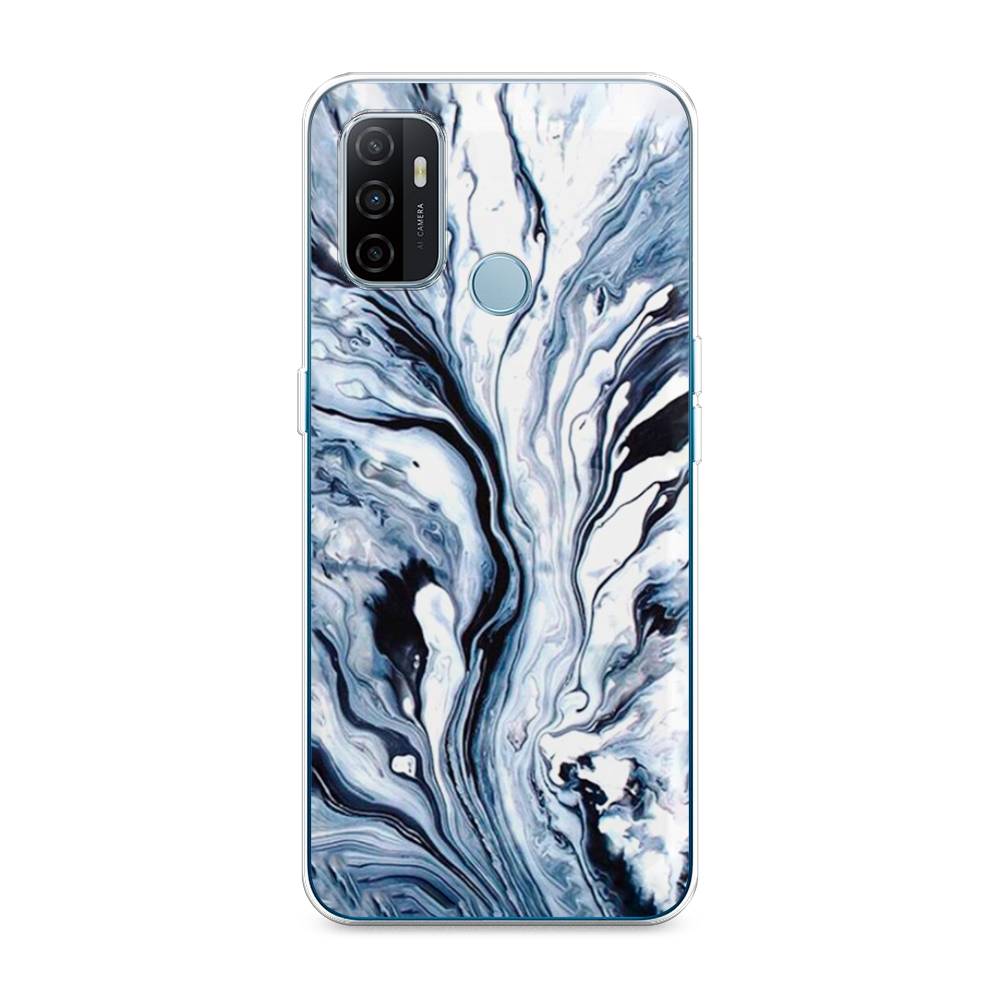 фото Чехол awog "голубой минерал мрамор" для oppo a53