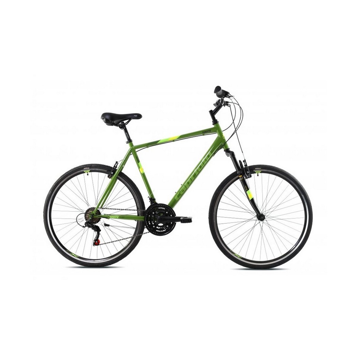 Велосипед CAPRIOLO TOURING TREK SUNRISE MAN 28'' (3 X 6), STEEL 20'' (зелёный - жёлтый)