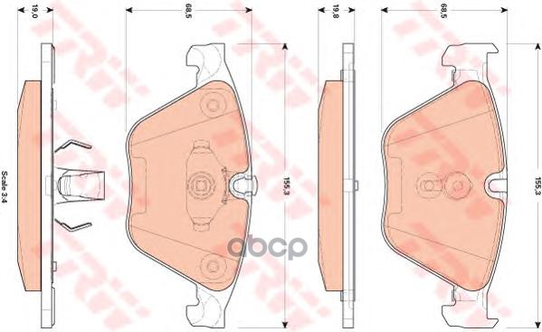

Тормозные колодки TRW/Lucas передние для BMW 5 F10 GT, 7 F01-04 GDB1854