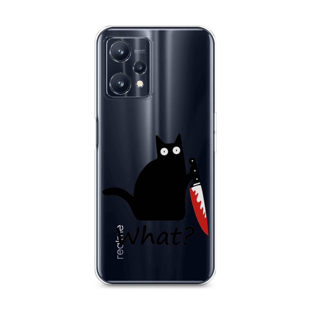 

Чехол на Realme 9 "Котик с ножом", Черный;красный, 258750-6