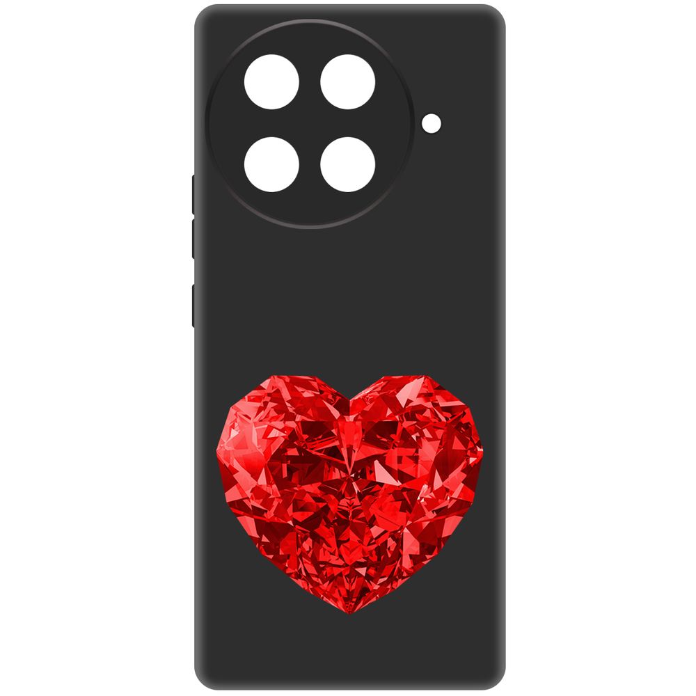 

Чехол-накладка Krutoff Soft Case Рубиновое сердце для TECNO Camon 30S Pro черный