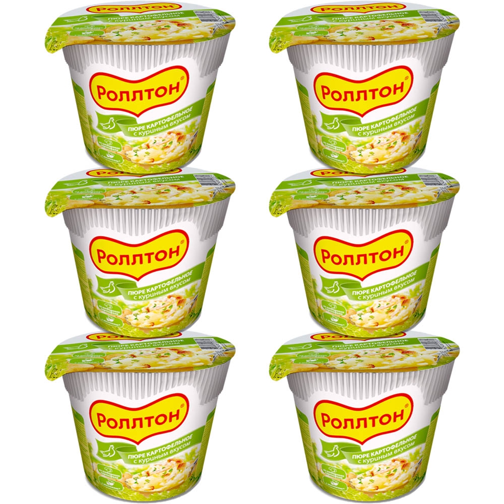 

Пюре картофельное Роллтон куриное, 40 г х 6 шт