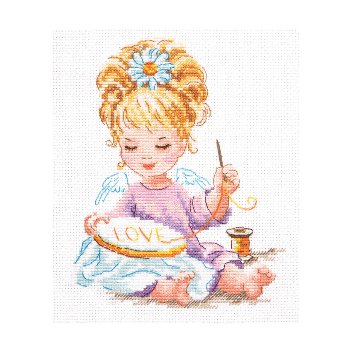 

Набор для вышивания Чудесная игла Маленькая рукодельница 15x18 см 33-24