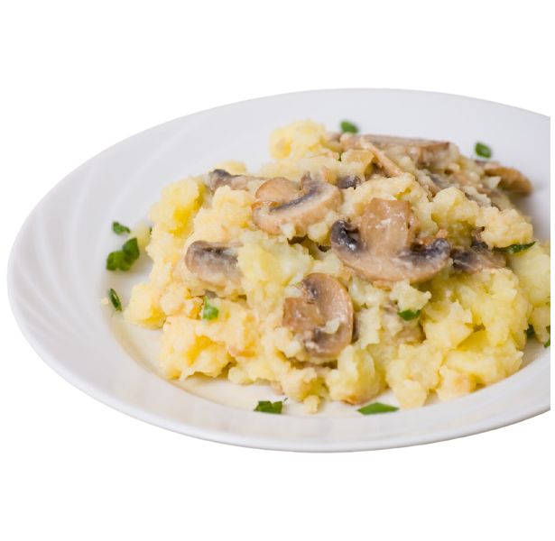 

Картофель толченый с грибами +-200 г