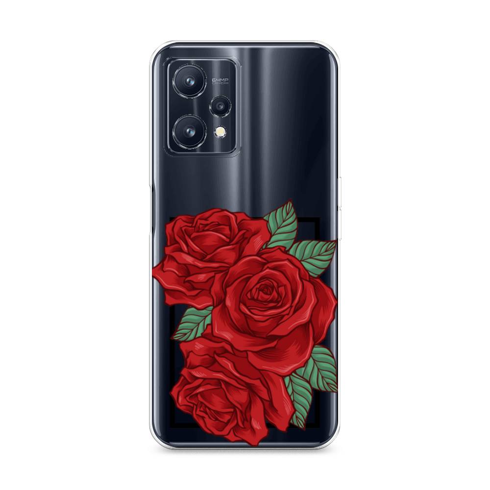 

Чехол на Realme 9 "Три алые розы", Красный, 258750-2