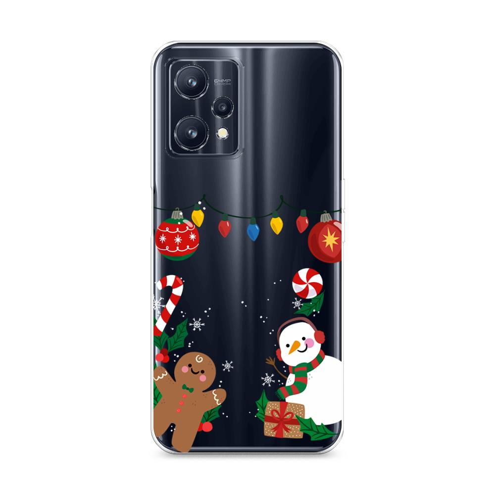 

Чехол на Realme 9 "Новогоднее настроение", Коричневый;красный;зеленый, 258750-5