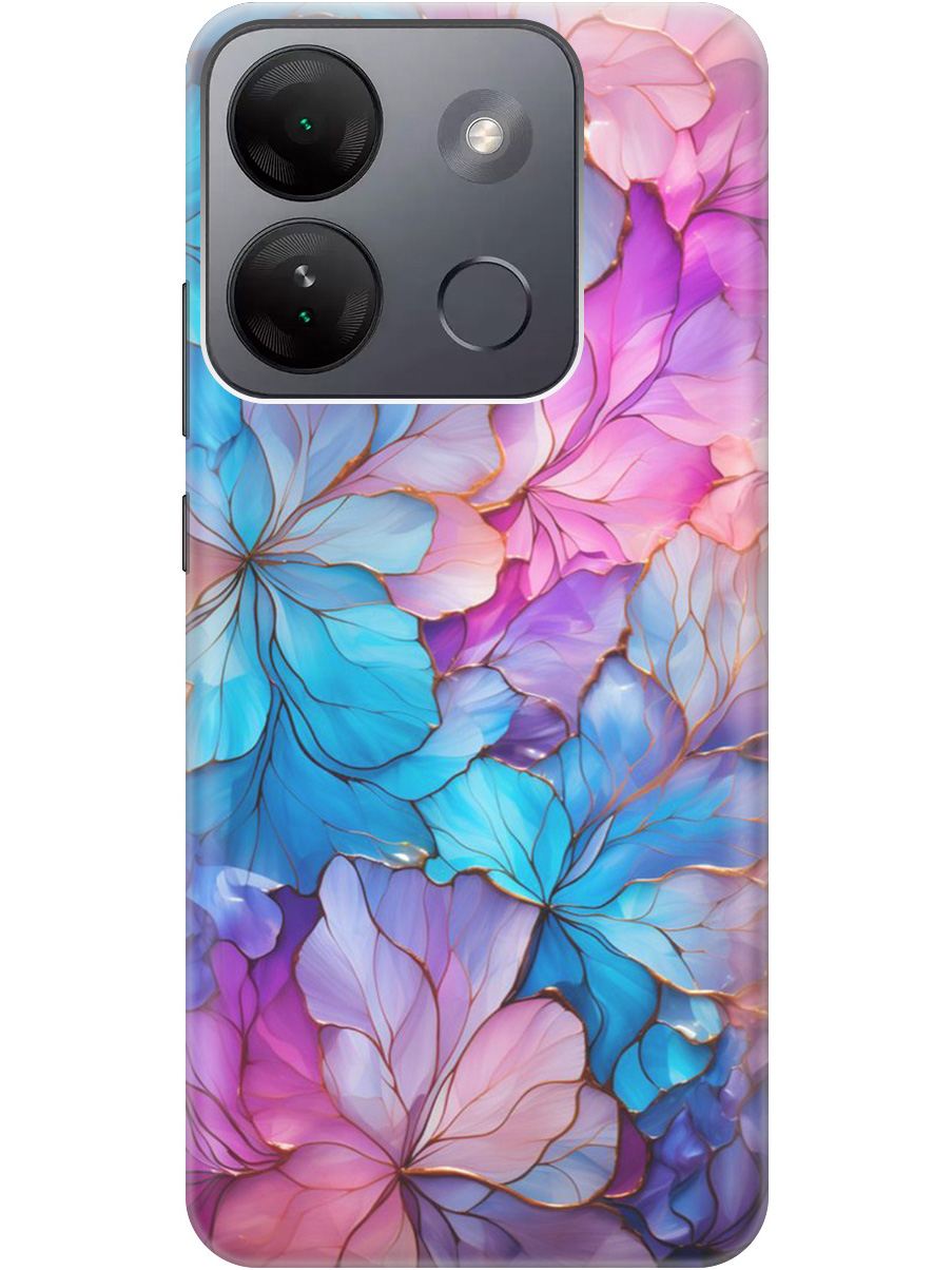 

Силиконовый чехол на Infinix Smart 7 HD с рисунком "Цветочный витраж", Голубой;розовый, 20000208