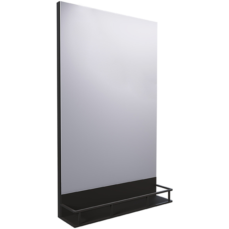фото Grossman метрис 50 (205001) зеркало в раме с полочкой, цвет черный