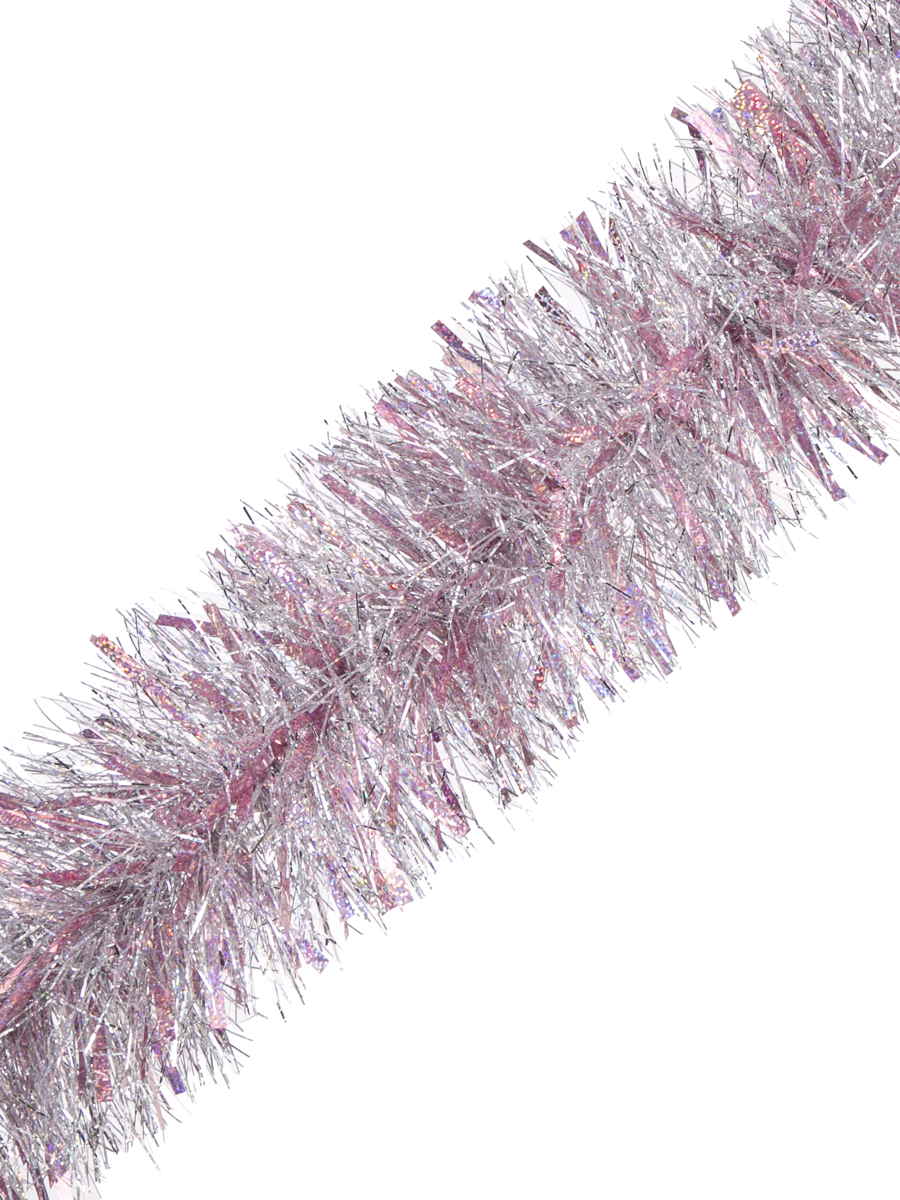 Мишура елочная Феникс Present с голографическими вставками 80451 200 см розовый
