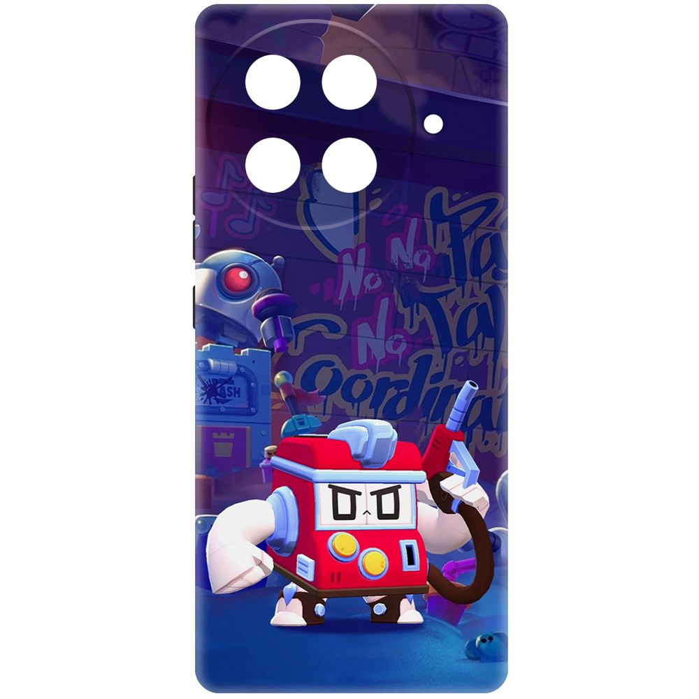 

Чехол-накладка Krutoff Soft Case Brawl Stars - V8-БИТ для TECNO Camon 30S Pro черный